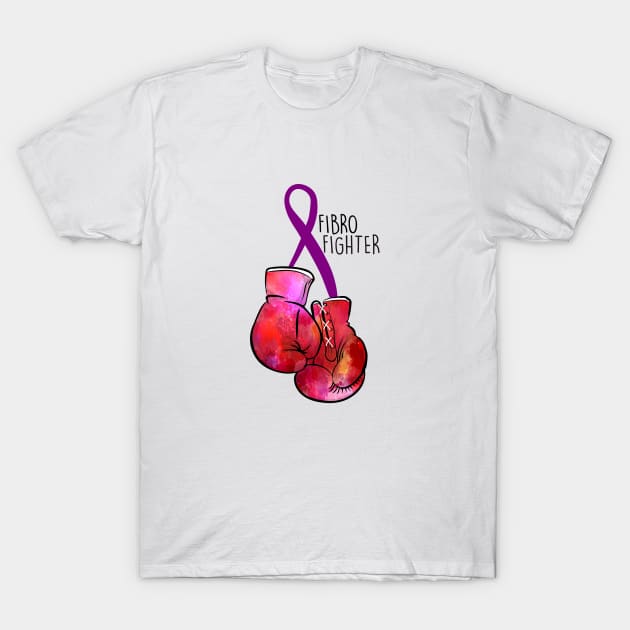 Fibro Fighter (black font) T-Shirt by spooniespecies